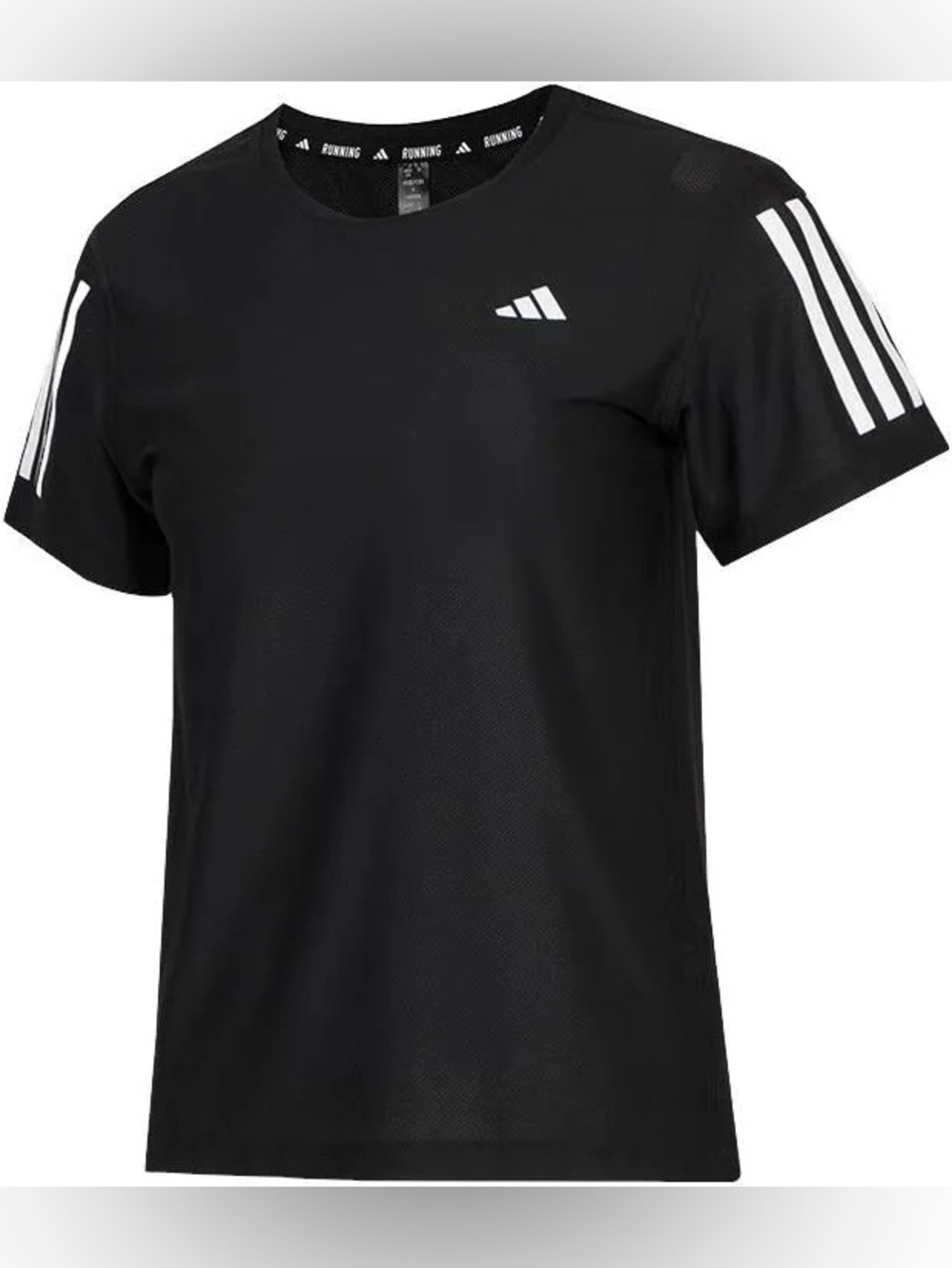 Adidas Black Short-Sleeve Own The Run Tee - Small